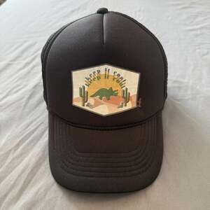 YOUTH Bubu Keep It Cool Dinosaur Trucker Hat Cap Black Snapback